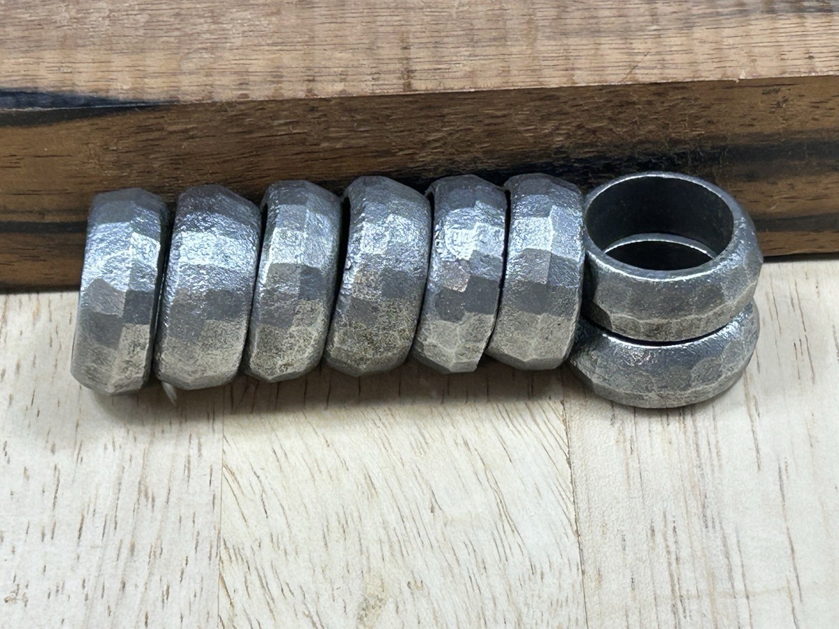 Japanese Chisel Ring (Katsura) Set Of 8. Hand Hammered
