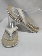 Vionic Orthaheel Tide Beige Flip Flops Sandals Women  s Size 8 GUC Arch Support