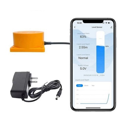 Tuya WiFi Ultrasonic Water Tank Level Sensor Real-time Alert for Smart Home