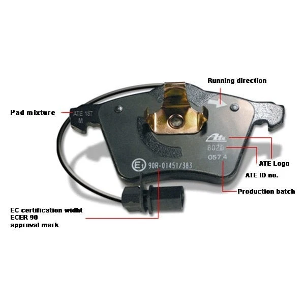 For Nissan Altima 16-17 ATE Original Semi-Metallic Disc Brake Pads - Image 3 of 3