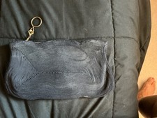 Vintage 1940's Black Corde Envelope Clutch Purse / Evening Bag