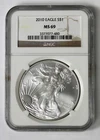 2010 American Silver Eagle - NGC MS69 - Brown Label !!