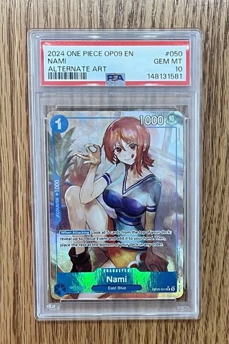 PSA 10 2024 ONE PIECE OP09 EMPERORS IN THE NEW WORLD ALTERNATE ART #050 NAMI