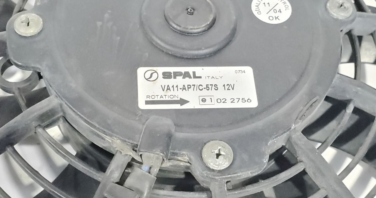 2005 Lotus Elsie OEM Pair Radiator Fan Assembly SPAL VA11-AP7/C-57S