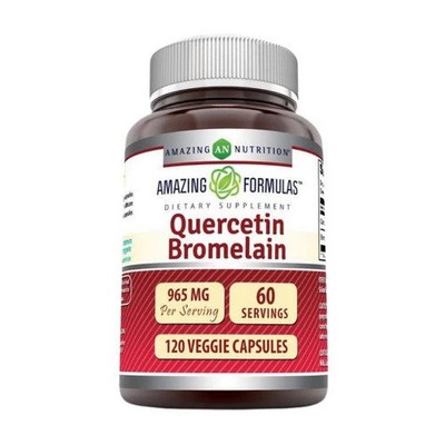 Amazing Nutrition, Amazing Formulas Quercetin with Bromlain, 800 Mg, 800 Mg