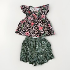 Pete  Lucy Tropical Princess Outfit Set Leopard Jungle 0-6 Months NWT