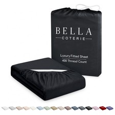Bella Coterie  Luxury Bamboo Viscose Queen Size Fitted Sheet Only  Organica...