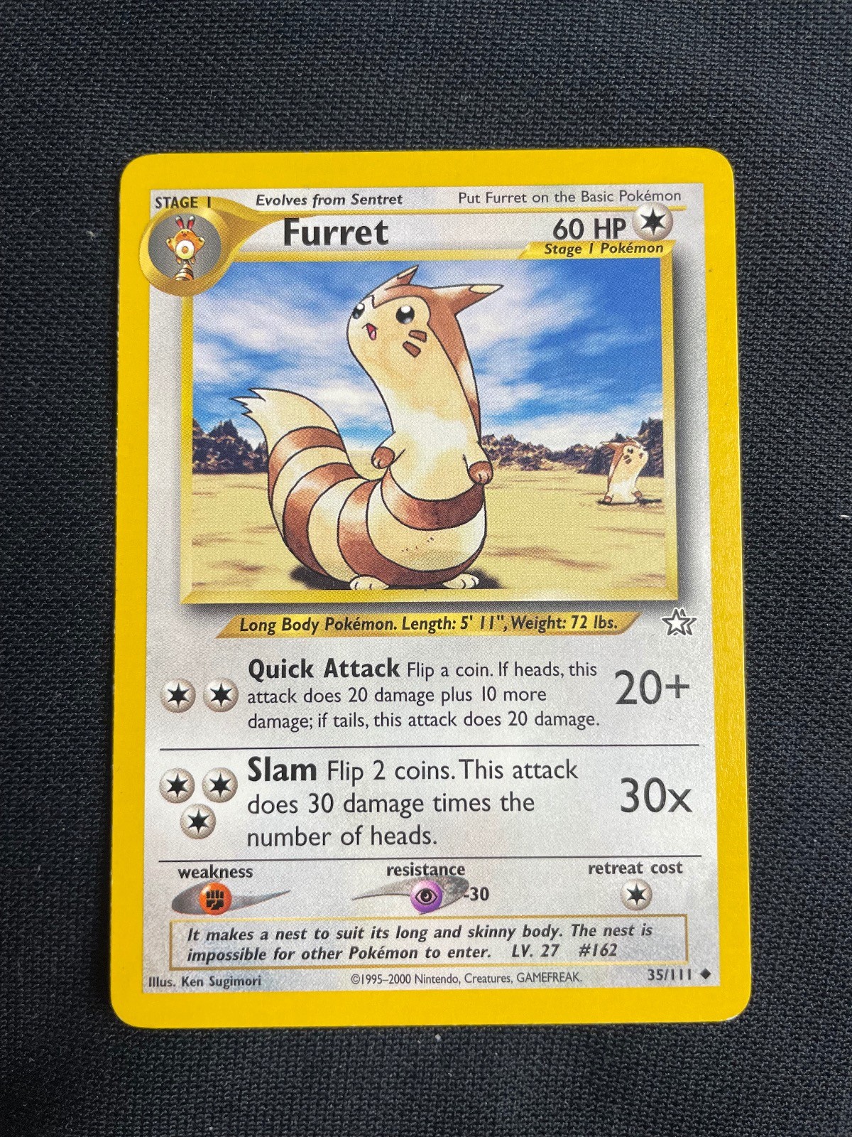 POKEMON FURRET Neo Genesis N1 35/111 UNCOMMON Unlimited MP