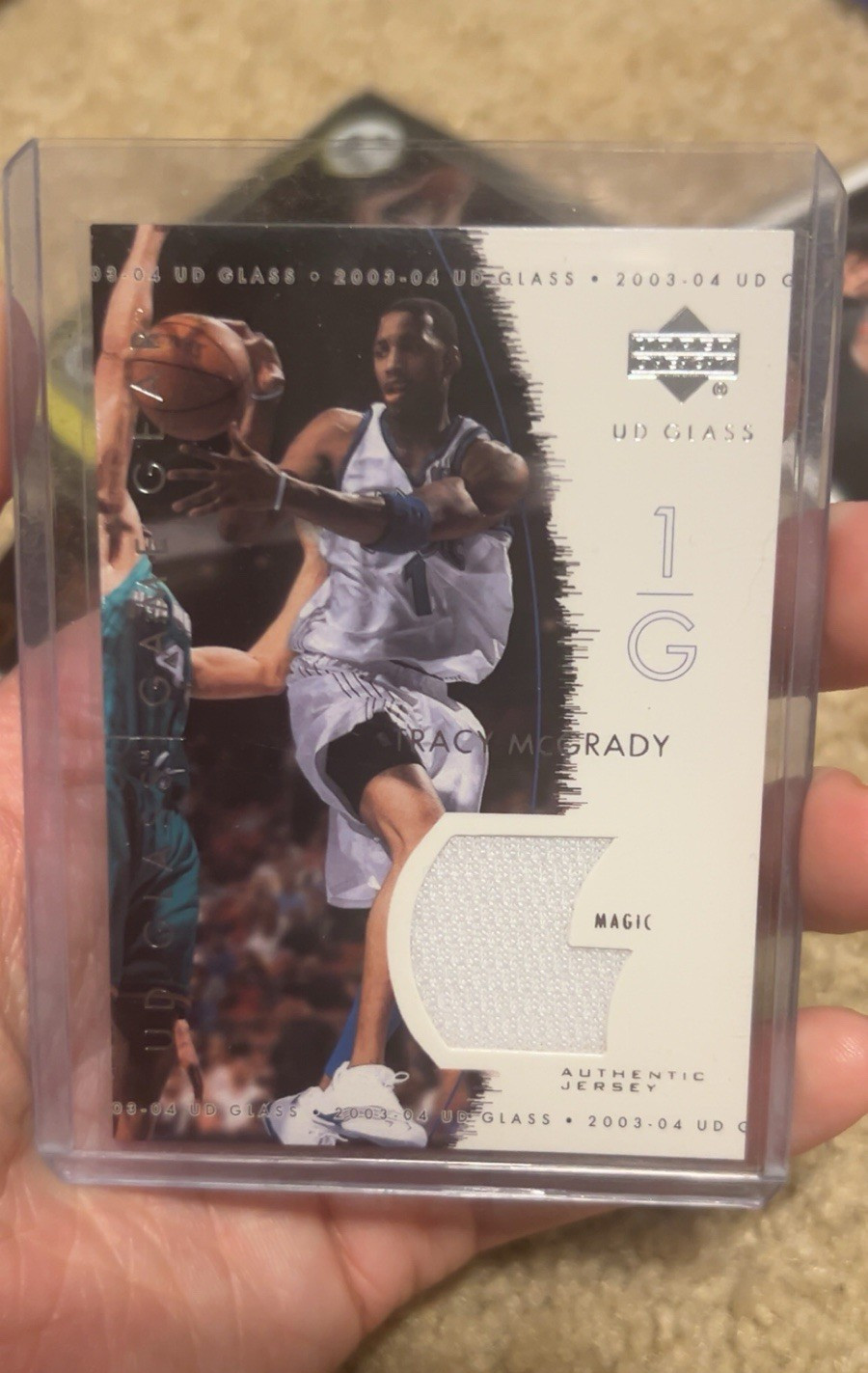 Upper Deck UD Glass 2003-04 Tracy McGrady Game Gear Jersey #GG-TM Magic