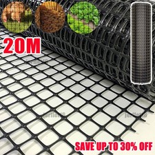 20 Meter Garden Fence Netting Mesh Safety Fence Plastic Black Roll Barrier Net