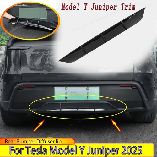 Rear Bumper Diffuser Lip for Tesla Model Y Juniper 2025 2026 Splitter Spoiler - Imagen 1 de 19