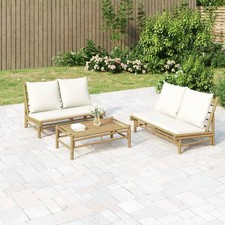 Gartenbank 2-Sitzer mit Kissen Sitzbank Parkb...