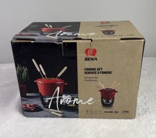BEKA Arome Fondue set FOR 6 cast iron ceramic red