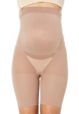 SPANX L6111 Cafe Au Lait Power Mama Maternity Mid-Thigh Shaper Shorts Size C