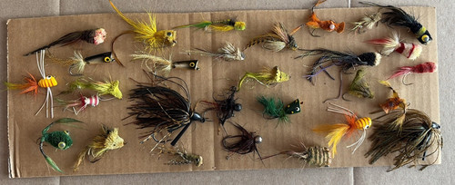 Fly Fishing Flies Assorted Sizes Patterns Lot of 29
