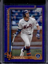 2025 Topps Chrome Jeff McNeil Purple Refractor #/250 Mets