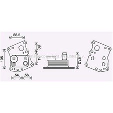 AVA QUALITY COOLING Ölkühler passend für Mercedes-Benz C-Klasse W204 S204