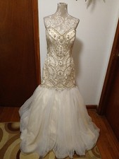 Christina Wu Ivory Mermaid Wedding Dress Size 16