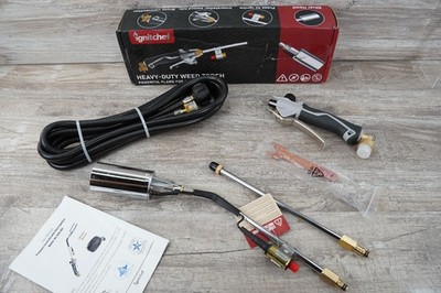 Propane Weed Torch 340,000 BTU w/ Hose & Piezo, Multi-Fuel Burner, 2 Modes12.5ft