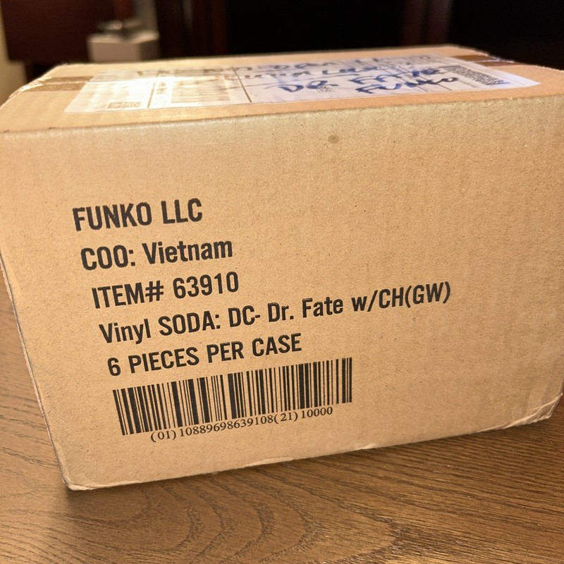 Factory Sealed Case Of 6 - Guaranteed- Glowing Dr. Fate Funko Soda *CHASE* NEW