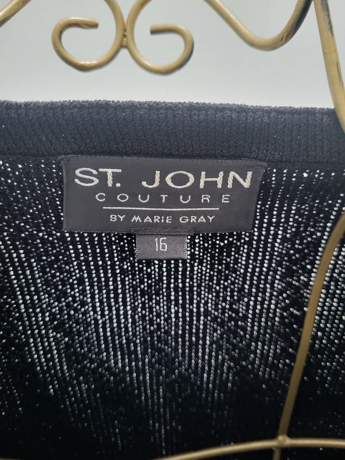 St. John Couture Multicolor Sequin Button Geometr… - image 2