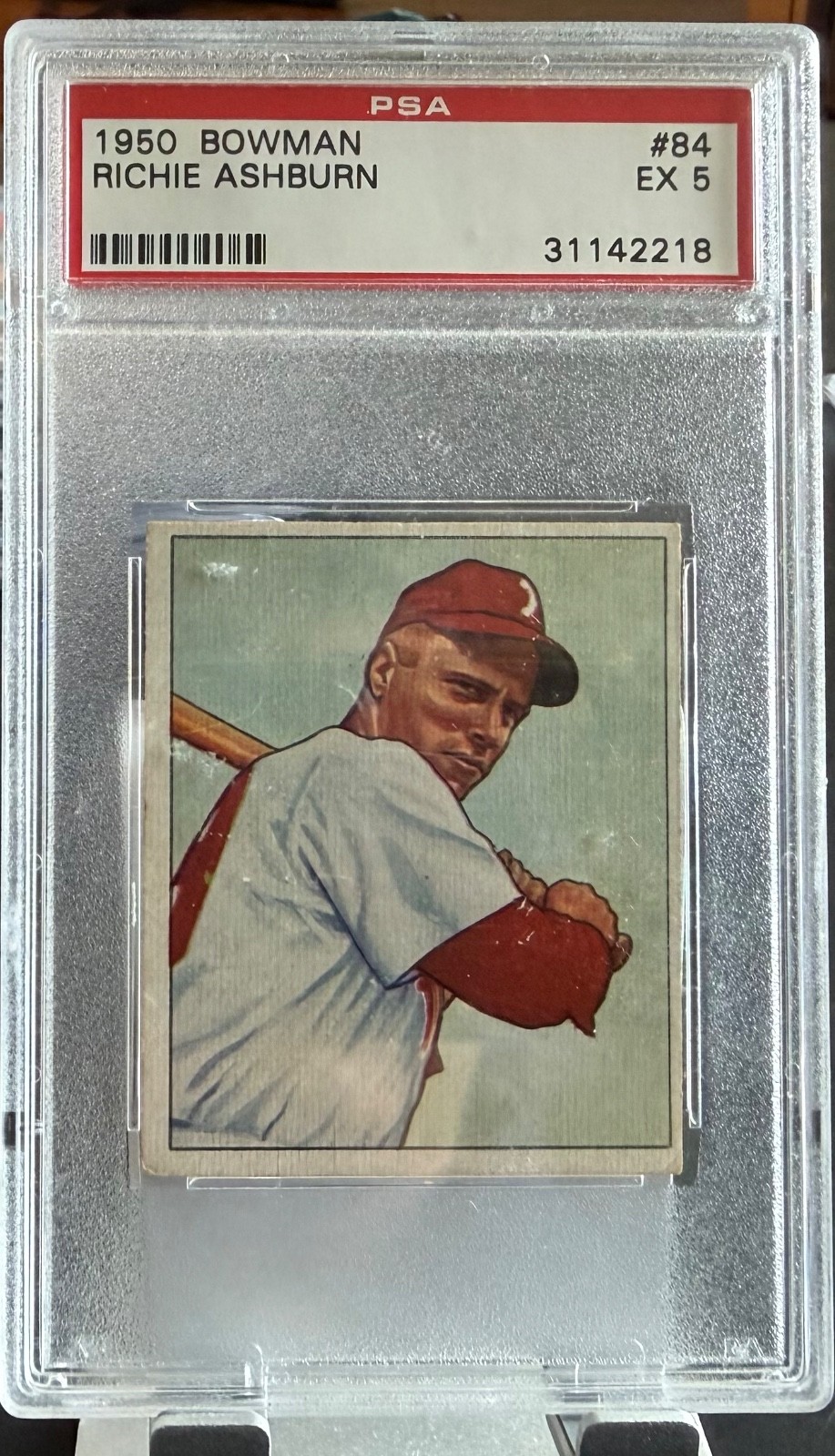 1950 Bowman #84 Richie Ashburn PSA 5