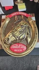 VINTAGE HORSE FALLS CITY BEER PLASTIC SIGN 14" X 18"   1973   *