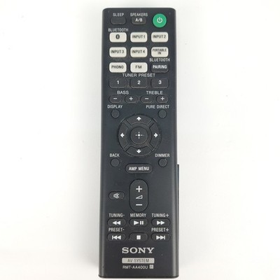 Genuine Sony RMT-AA400U AV System Receiver Remote Control Tested 