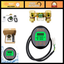 Battery Monitor Voltmeter Ammeter 8V-80V, 0-100A Current Meter with 6.5ft Cable