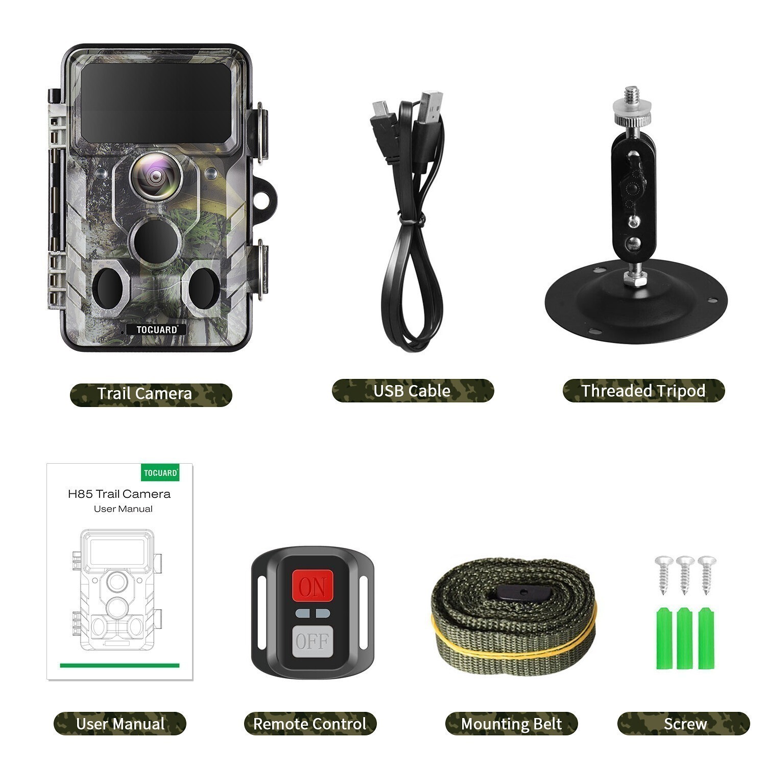 20MP Hunting Trail Camera WiFi Bluetooth 1296P Wildlife Cam IR Night Vision IP66