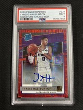 2020 Panini Donruss Tyrese Haliburton #231 ROOKIE Signature Choice Red /99 PSA 9