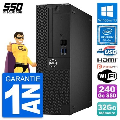 PC Dell OptiPlex 3050 SFF Intel G4400 RAM 32GB SSD 240GB HDMI Windows 10 Wifi