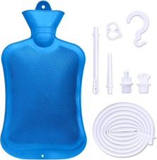 2L Coffee Enema Bag Kit Water Colon Detox Cleanse Douche Kit PVC Hose Blue