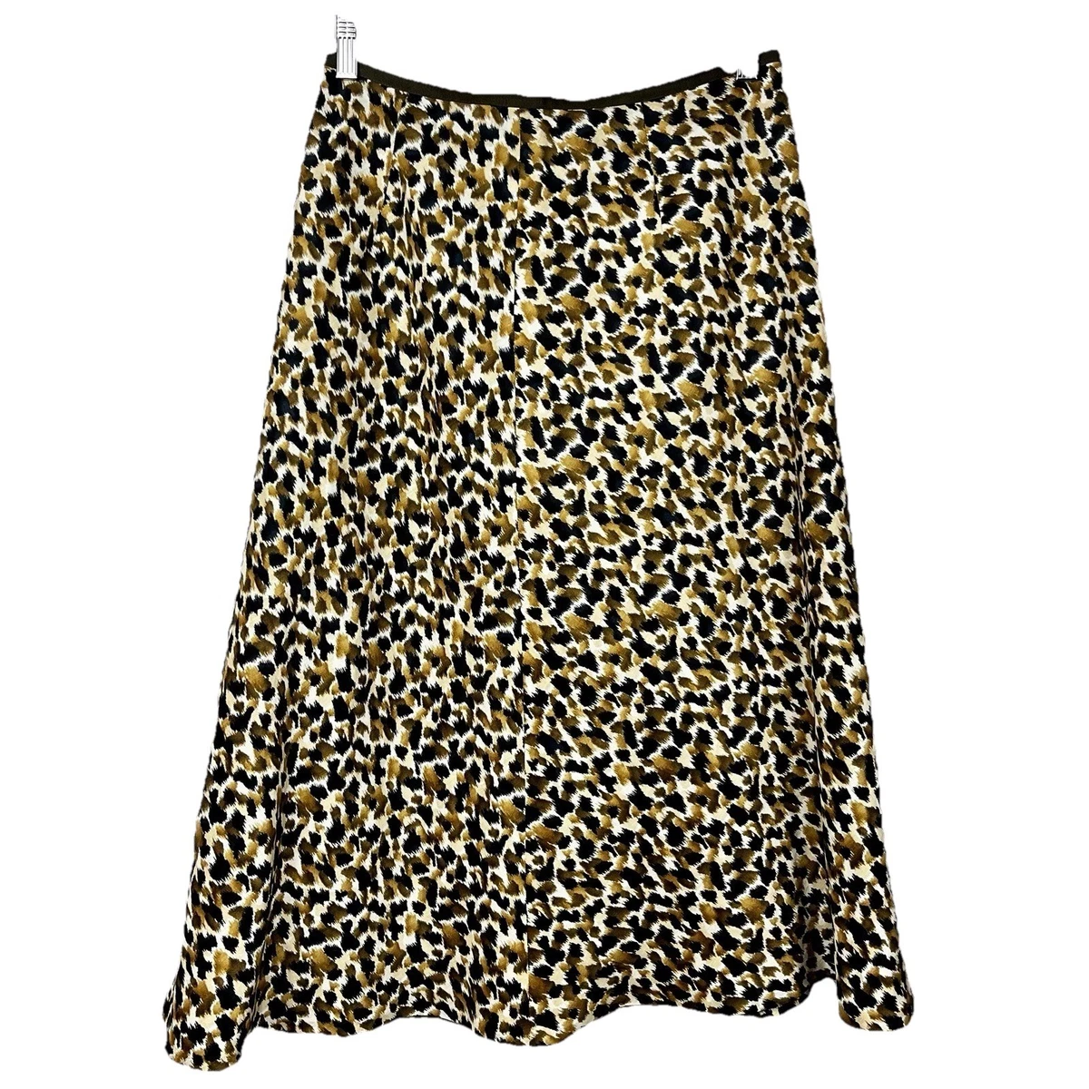 Zebra And Leopard Print Black And White Casual A Line Skirt on