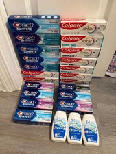 Brand New 24 toothpastes lot Colgate and crest