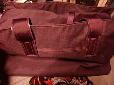 Lululemon Fast In Flight Purple Shirred Large Tote Bag Purse Gym Bag w Flaw