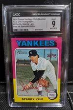 2024 Topps Heritage High Number Red Ink Auto Sparky Lyle /75  CGC Mint 9 AUTO 10