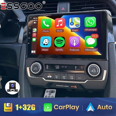 Android 15 Carplay For Honda Civic 2016-2020 Car Stereo Radio GPS Navi BT FM+CAM