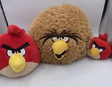 Angry Birds Plush Lot Star Wars 10" Chewbacca w/ 6"  10  Red Bird