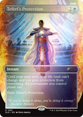 Teferis Protection Rainbow Foil Full Art - Secret Lair Drop - SLD 1691 - EN MTG