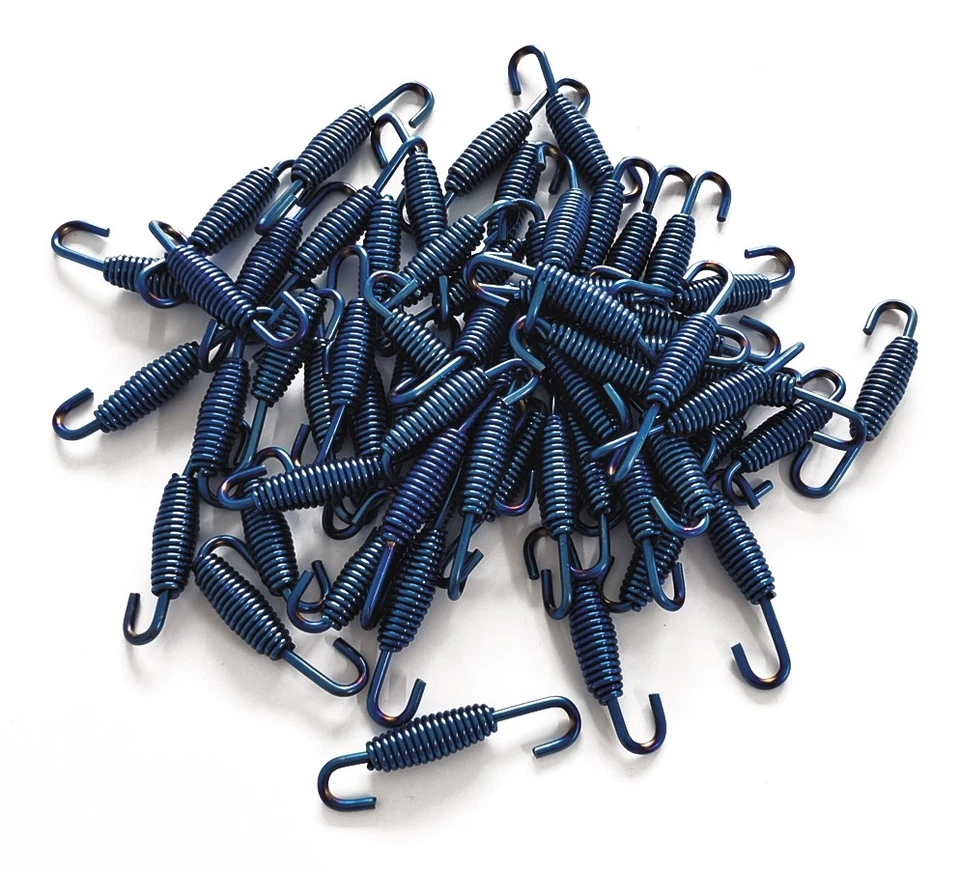 Motorcycle Exhaust Muffler Link Pipe Mounting Springs Stainless Steel Hooks 12X - Image 4 of 4