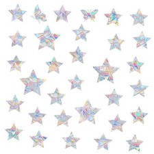 36 Pieces Star Window Decals for Bird Strike Prevention - Reusable Rainbow