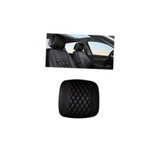 Car Headrest Cover, Soft Leather Dirt-Proof Vehicle Seat Head Rest Black
