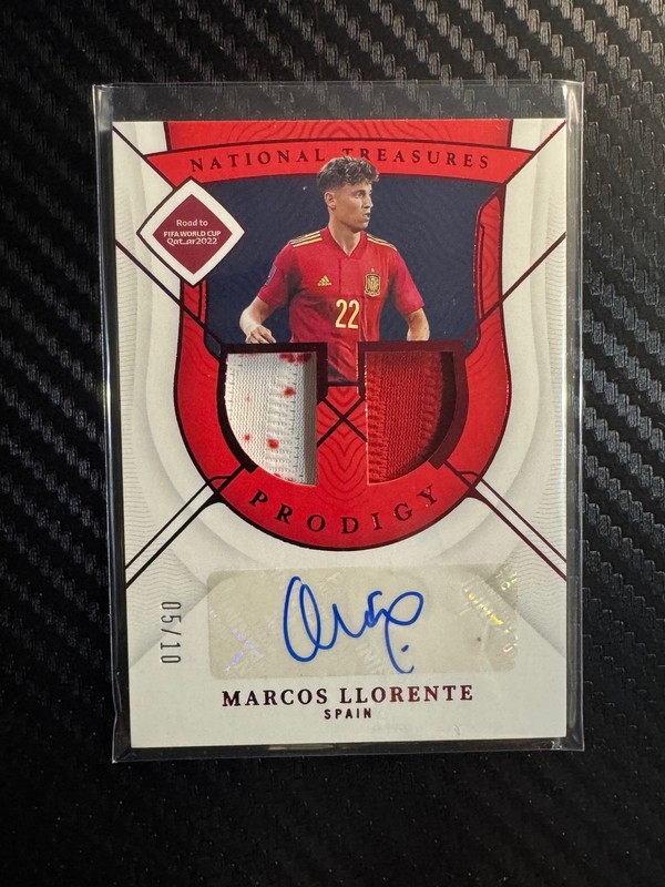2022 Panini National Treasures World Cup Marcos Llorente Ruby Patch Auto #/10