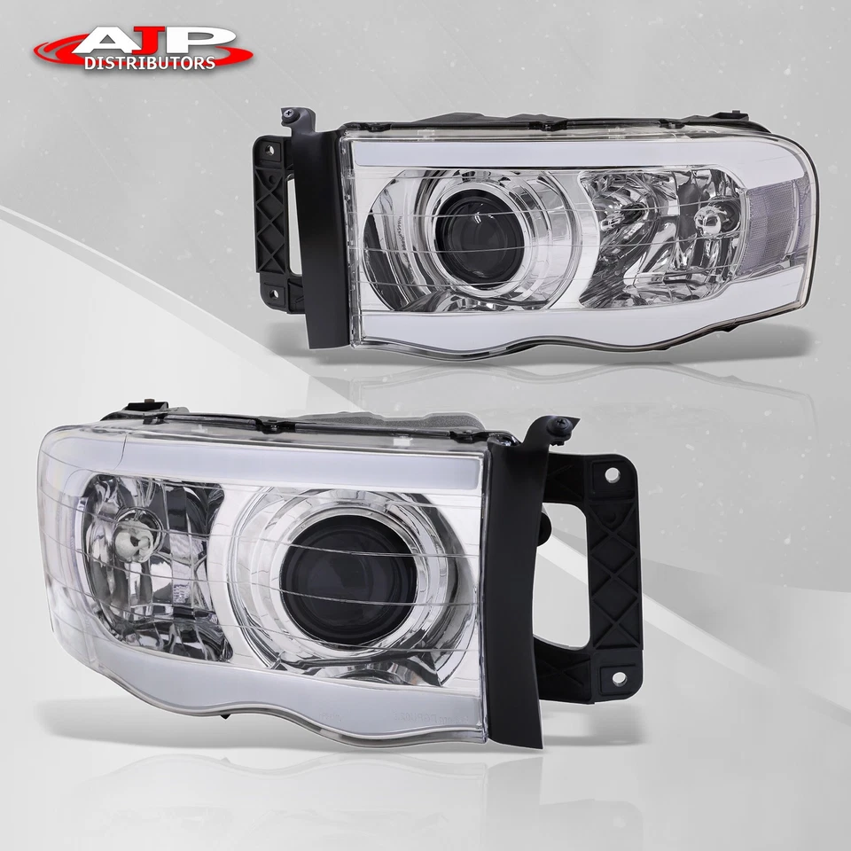 Clear LED DRL Projector Head Light Signal Lamp For 2003-2005 Dodge Ram 2500 3500 Foto 4 de 4