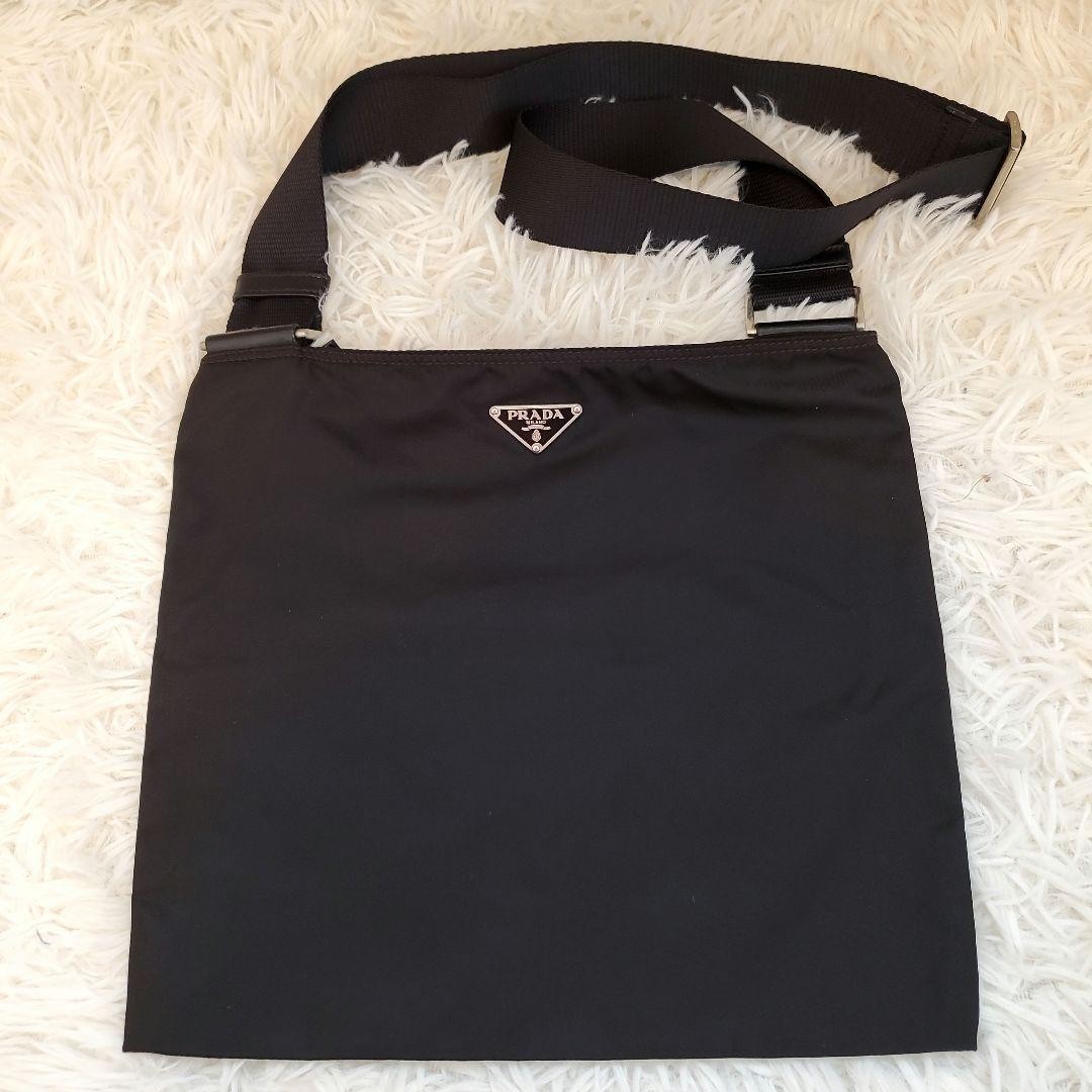 PRADA black shoulder sacoche bag imported from Japan