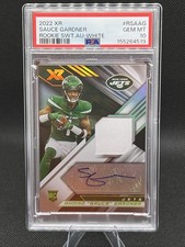 2022 Panini XR Ahmad Sauce Gardner Rookie Swatch Auto White #RSAAG 02/15 PSA 10
