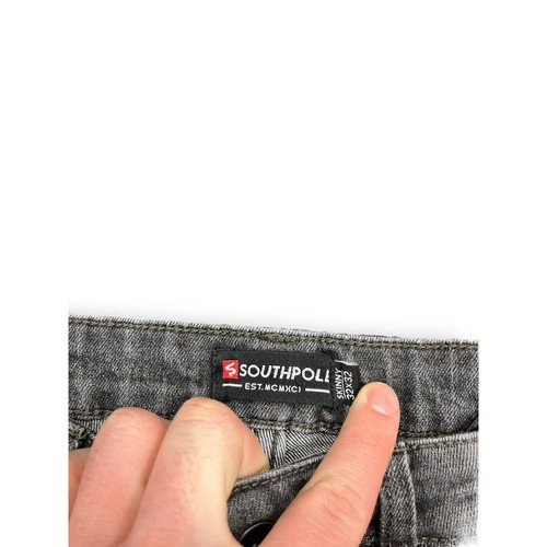 Southpole Herren dunkelgrau distressed Biker Skinny Stretch Jeans Größe 32 (31 x 31) - Bild 8 von 14