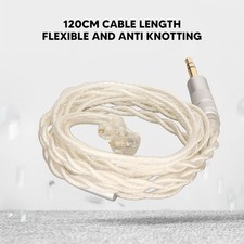 Earphone Upgrade Cable 2 Pin 0.78mm Connector 3.5mm Plug Silver Plated Copper