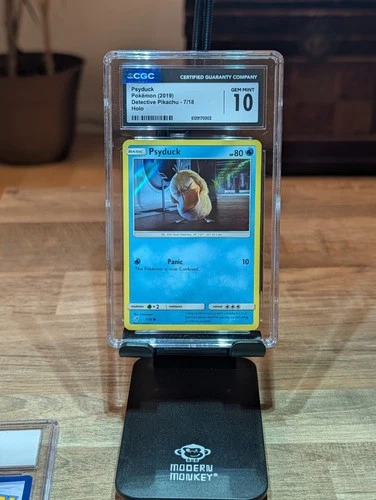 CGC 10 Gem Mint - Psyduck 7/18 - Pokemon TCG: Detective Pikachu Holo